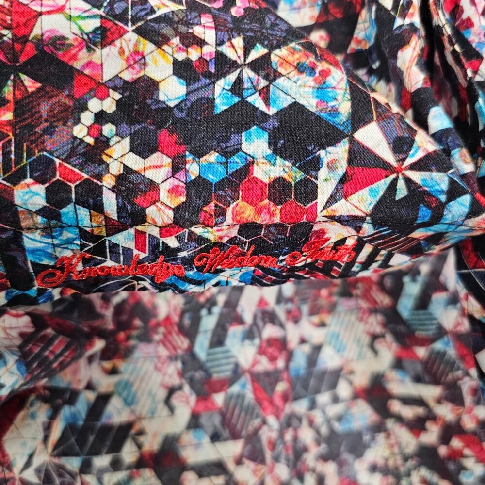 Robert Graham XL Classic Fit Red Geometric Contrasting Cuff Button Front… - Picture 4 of 7